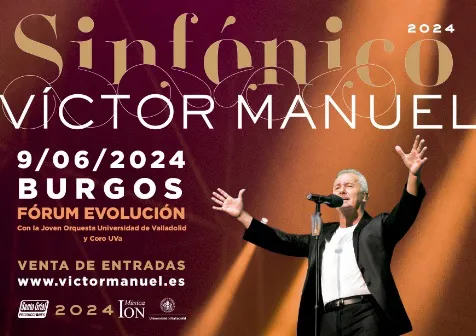 Víctor Manuel llevará a Burgos su gira sinfónica el 9 de junio