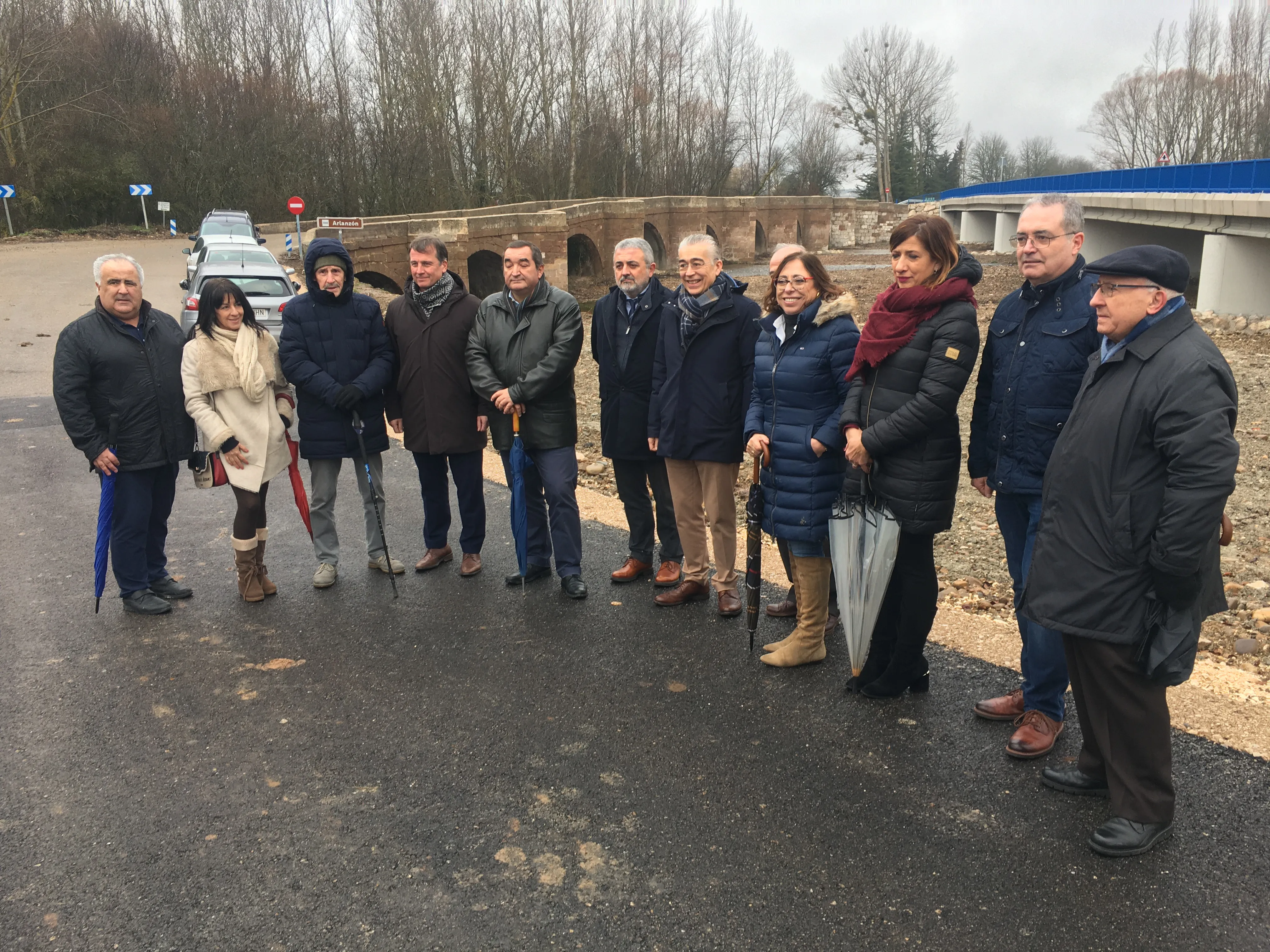 Se inaugura la obra realizada en el puente sobre el río Arlanzón en San Millán de Juarros