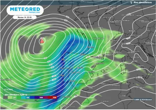 La borrasca Irene dejará lluvias de más de 100 l/m²