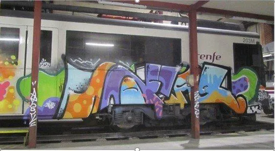 Detenido por la Policía Nacional de Miranda de Ebro el presunto autor de numerosos grafitis en trenes