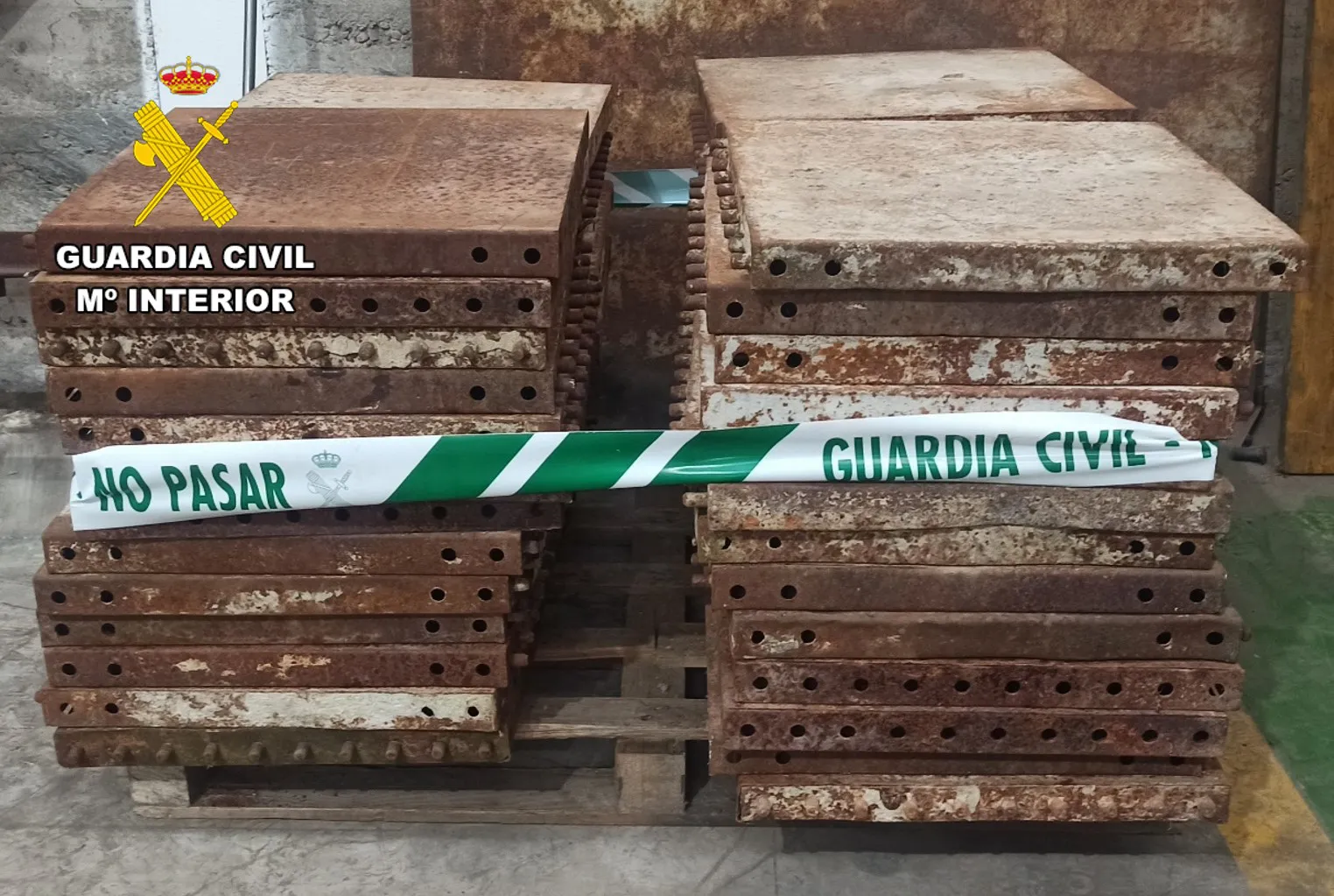 Detenido por el robo con fuerza de 61 planchas de encofrado