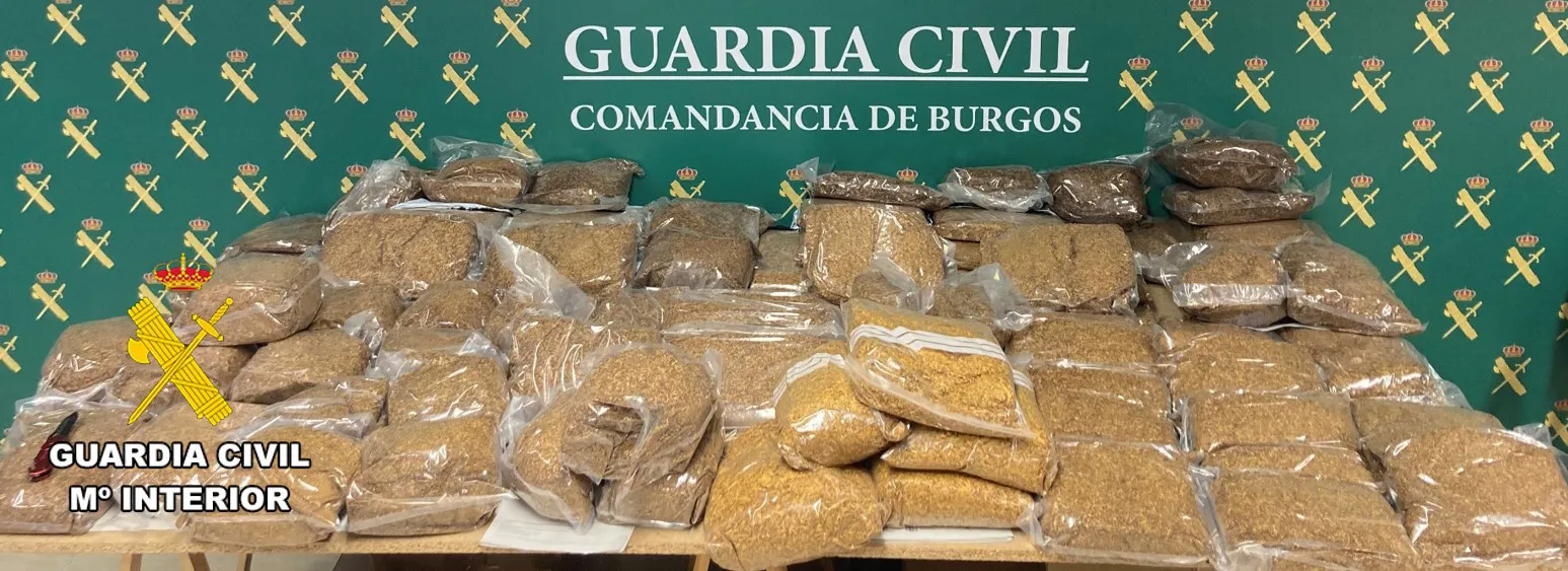 La Guardia Civil incauta 485 kilogramos de picadura de tabaco ilegales y levanta 152 actas denuncia