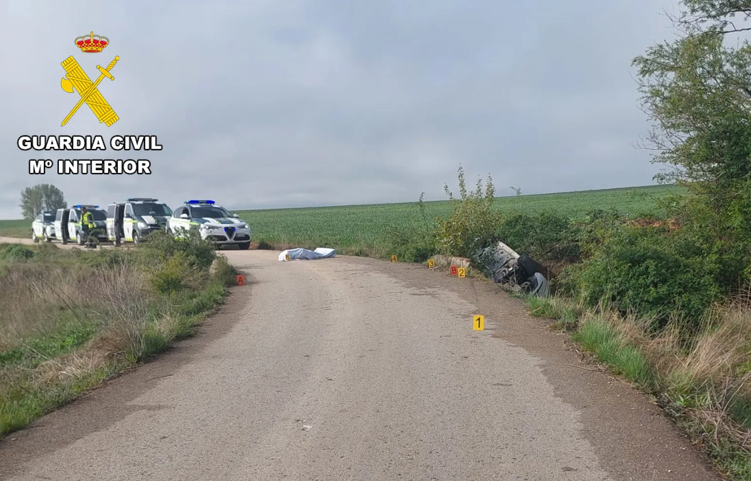 La Guardia Civil detiene por ‘abandono del lugar del accidente’ al conductor del vehículo siniestrado