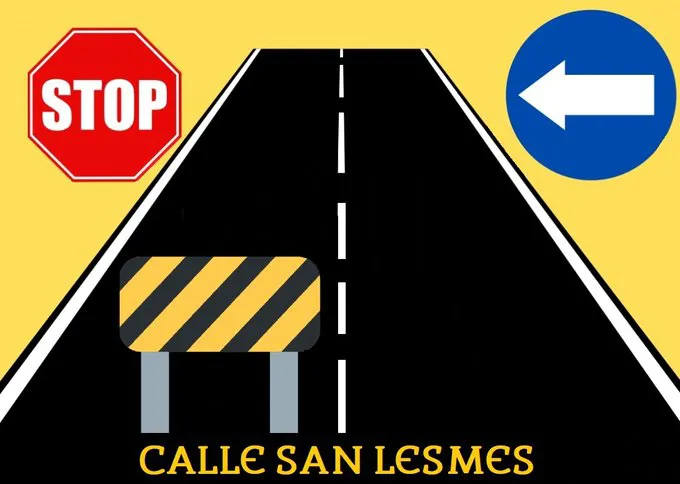 Corte de tráfico en la calle San Lesmes
