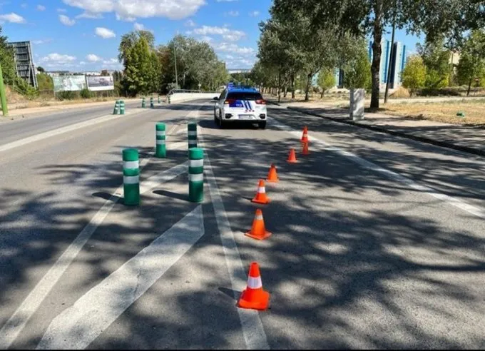 Corte del paso superior sobre la autopista AP-1 en la carretera BU-800