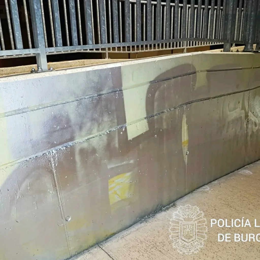 Identificado un menor por realizar pintadas en la zona Sur de Burgos