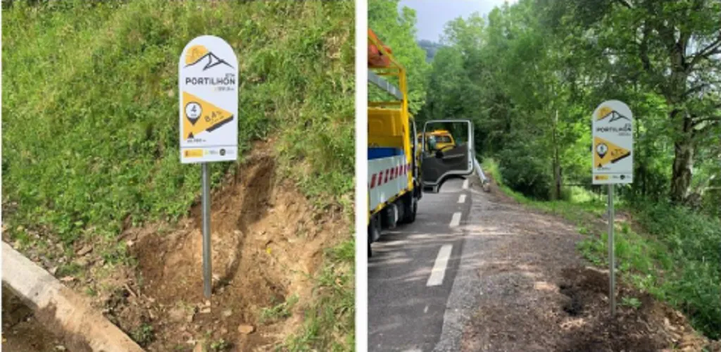 Estas son las nuevas placas informativas para el ciclismo deportivo en los principales puertos de montaña