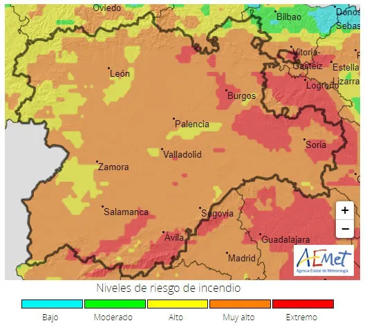 Burgos, en riesgo extremo por incendios
