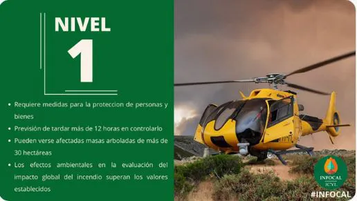 Declarado Nivel 1 por incendio en Monterrubio de la Demanda