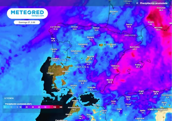 tiempo Burgos: El final de esta semana puede traer una posible DANA con precipitaciones muy intensas