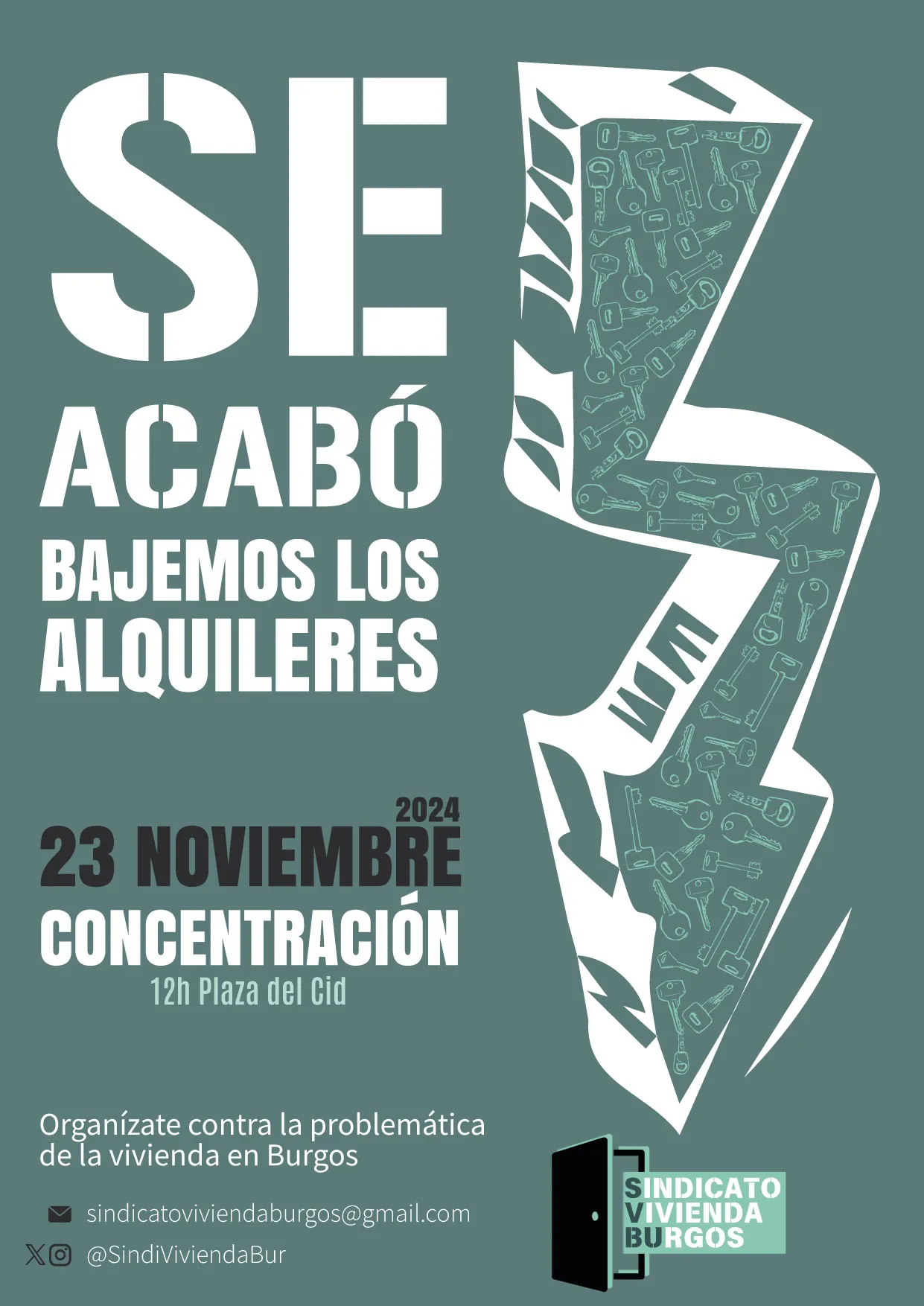 Se anuncia una concentración del Sindicato Vivienda Burgos para bajar los alquileres