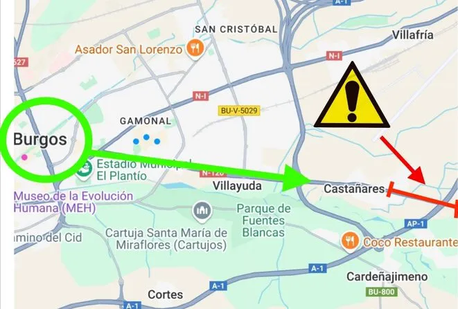 Labores de asfaltado en la carretera de Logroño