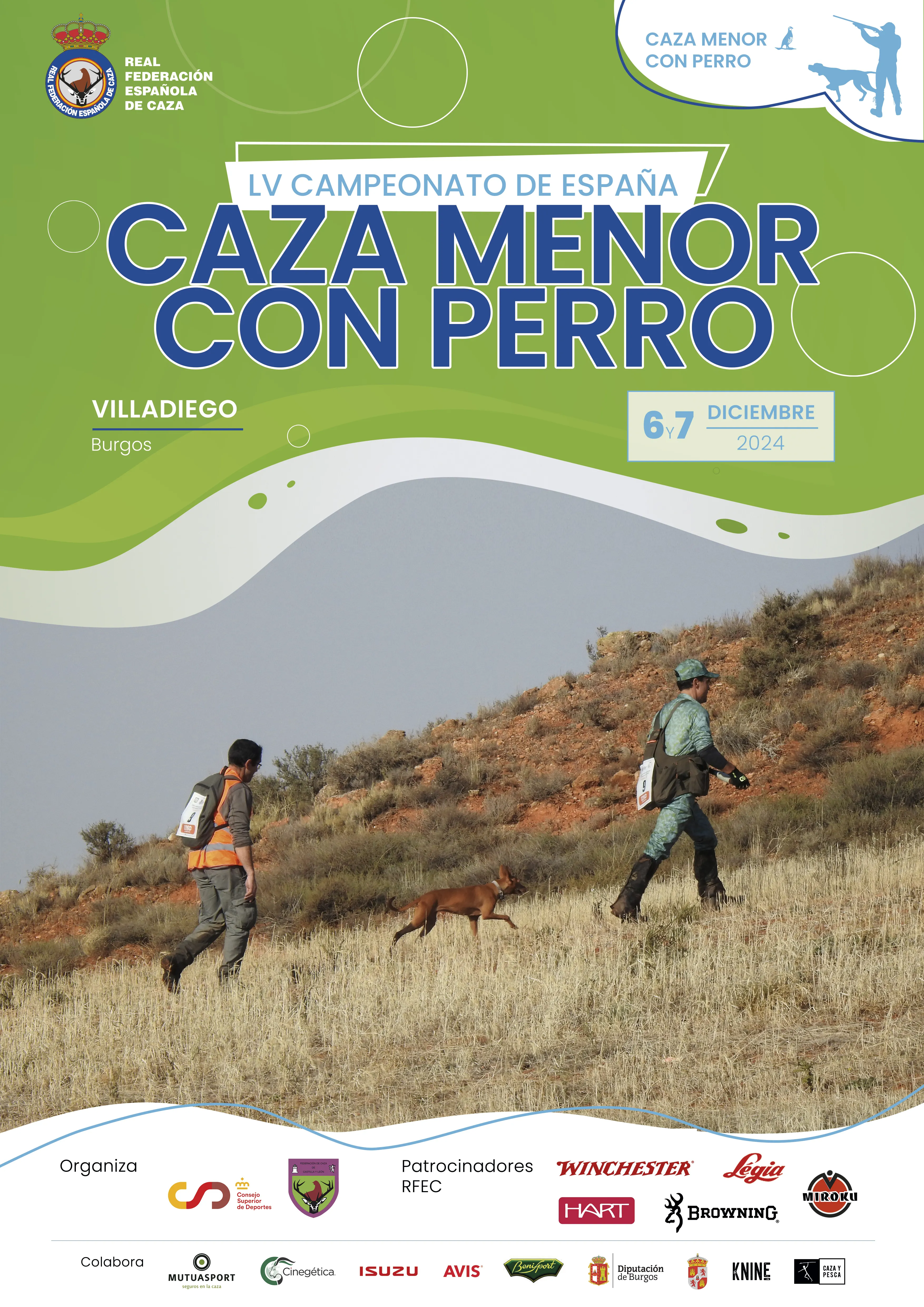 Villadiego recibe a los 28 mejores cazadores nacionales de caza menor con perro
