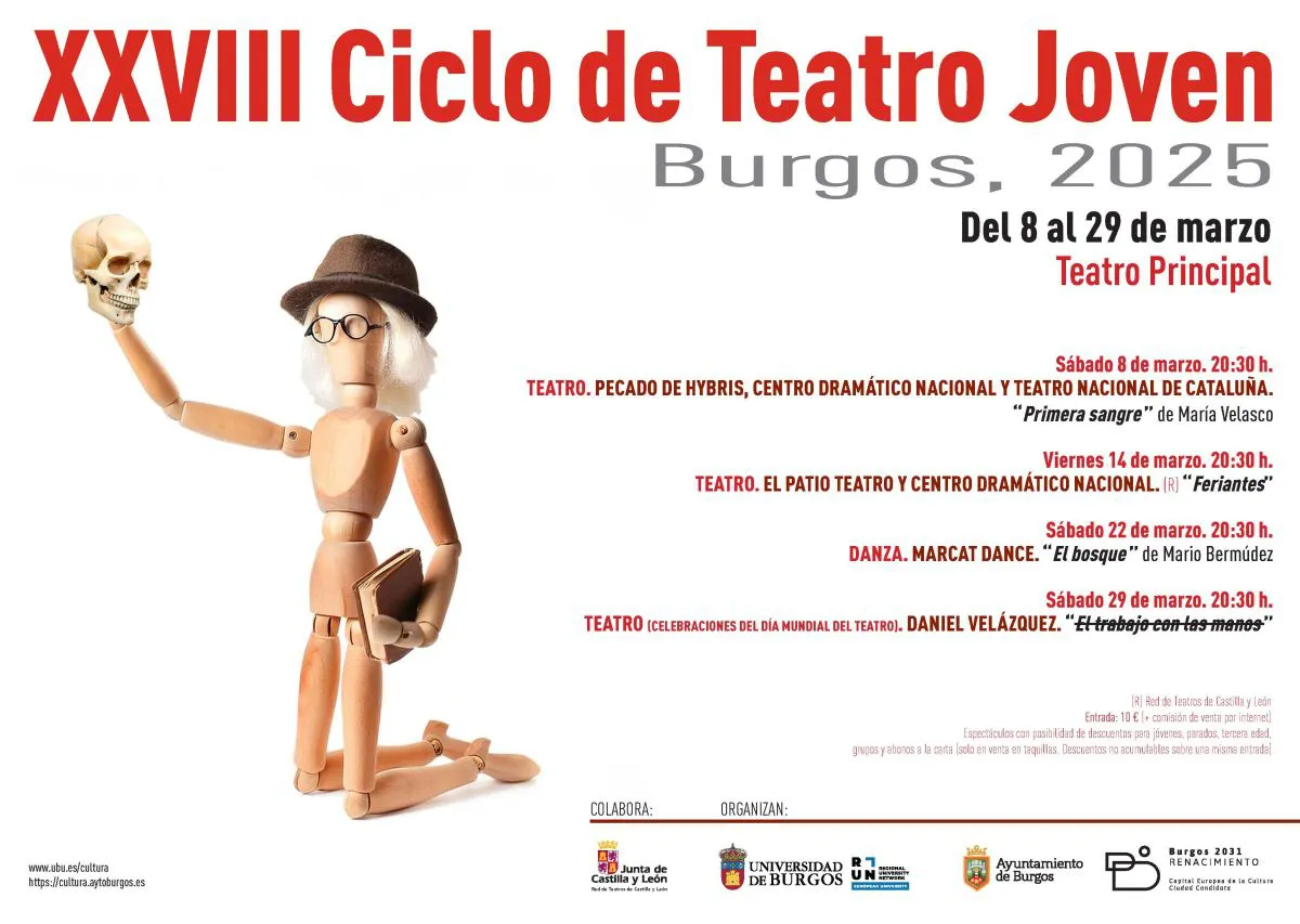 El Teatro Principal acoge el XXVIII Ciclo de Teatro Joven 2025