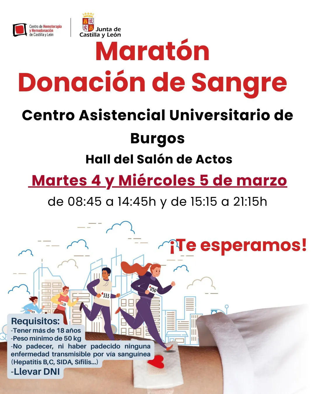 Los días 4 y 5 de marzo, maratón de donación en el HUBU