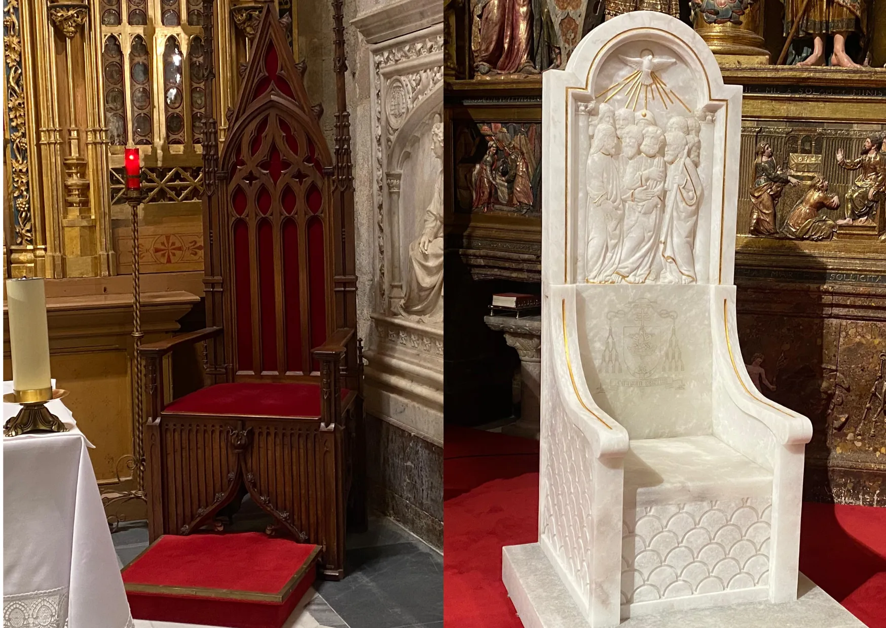 La Catedral de Burgos estrena nueva sede episcopal en su altar mayor