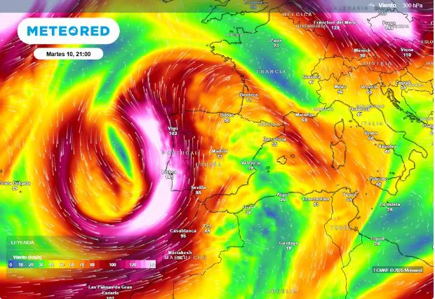 Meteored advierte de la llegada de una DANA a España