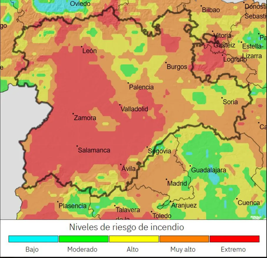 Aviso amarillo por tormentas y rachas de viento fuertes en la provincia de Burgos