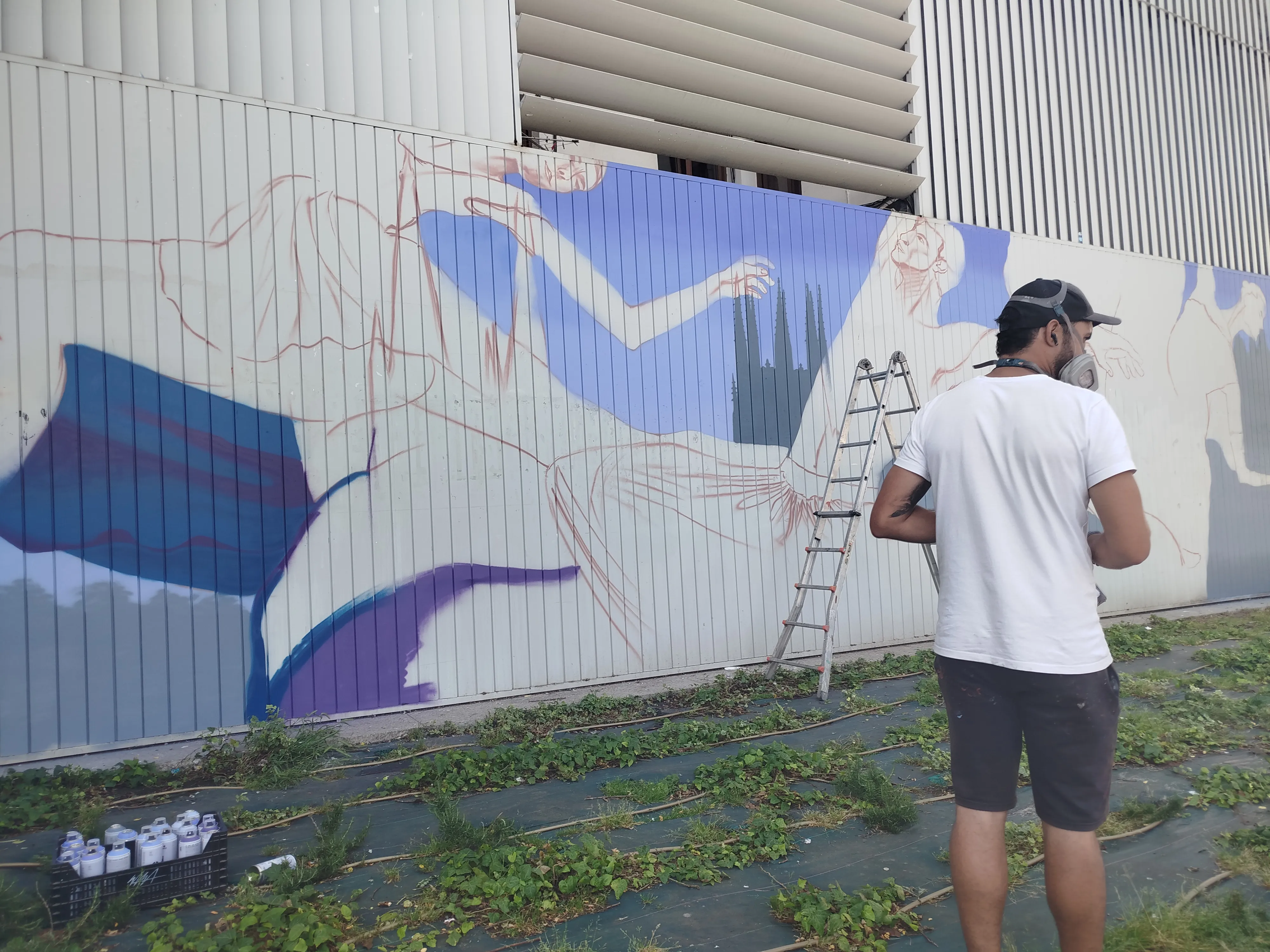 Un mural artístico decora Burgos para la Copa Mundial de Danza