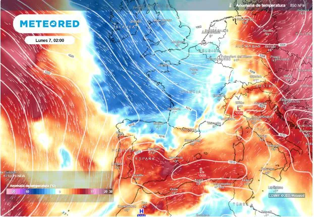 Sociedad y Vida Burgos: Entre el 6 y 8 de julio el aire polar podría asaltar España, según Meteored