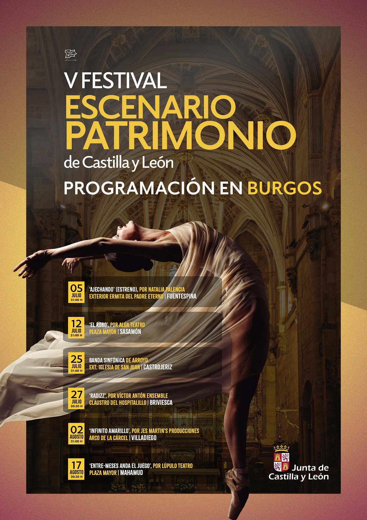El V Festival ‘Escenario Patrimonio de Castilla y León’ ofrecerá seis actuaciones en la provincia de Burgos
