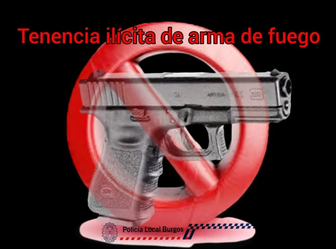 La Policía Local de Burgos detiene a un varón como presunto autor de un Delito de Tenencia Ilícita de Armas