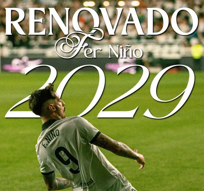 Fútbol Burgos: Fer Niño renueva con el Burgos CF hasta 2029