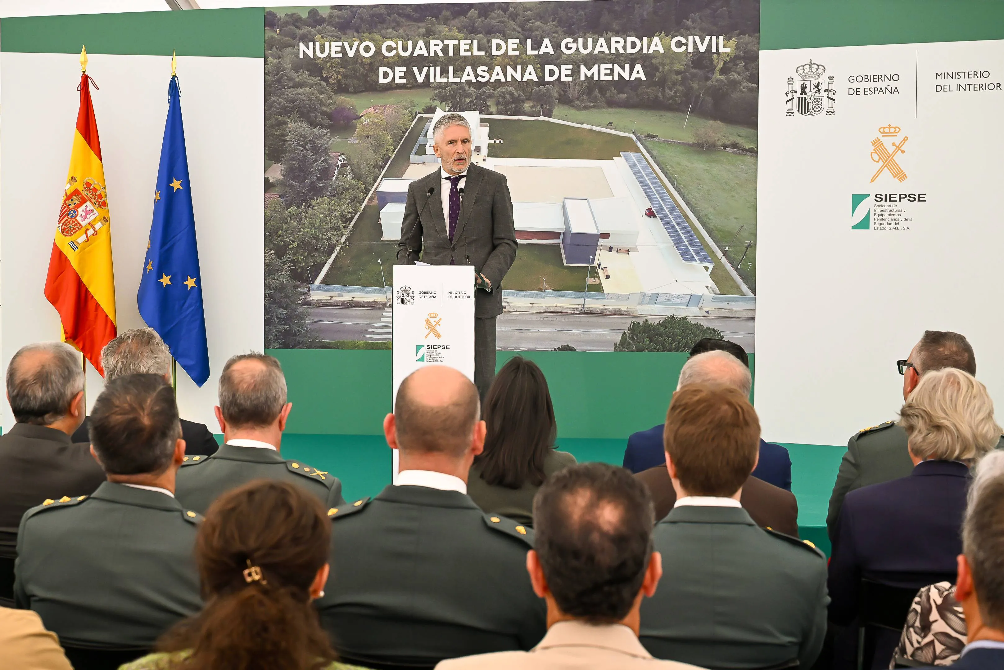 Grande-Marlaska inaugura el nuevo cuartel de la Guardia Civil en Villasana de Mena (Burgos)