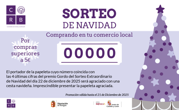La Diputación impulsa el comercio rural con una campaña navideña y el sorteo de cestas de productos burgaleses