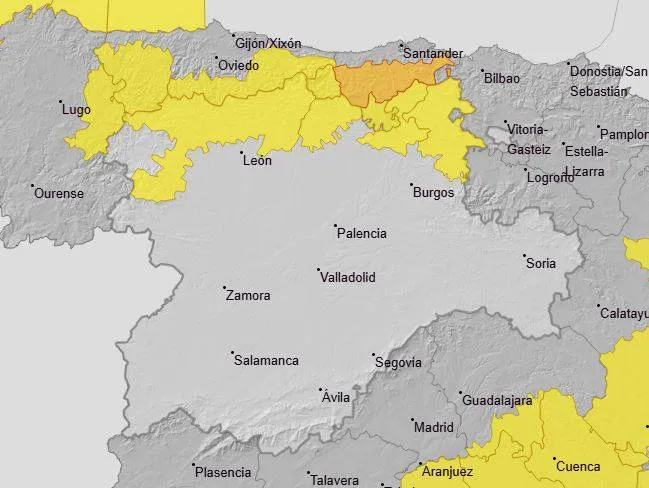 Se mantiene la alerta amarilla por nevadas en Burgos para las próximas horas