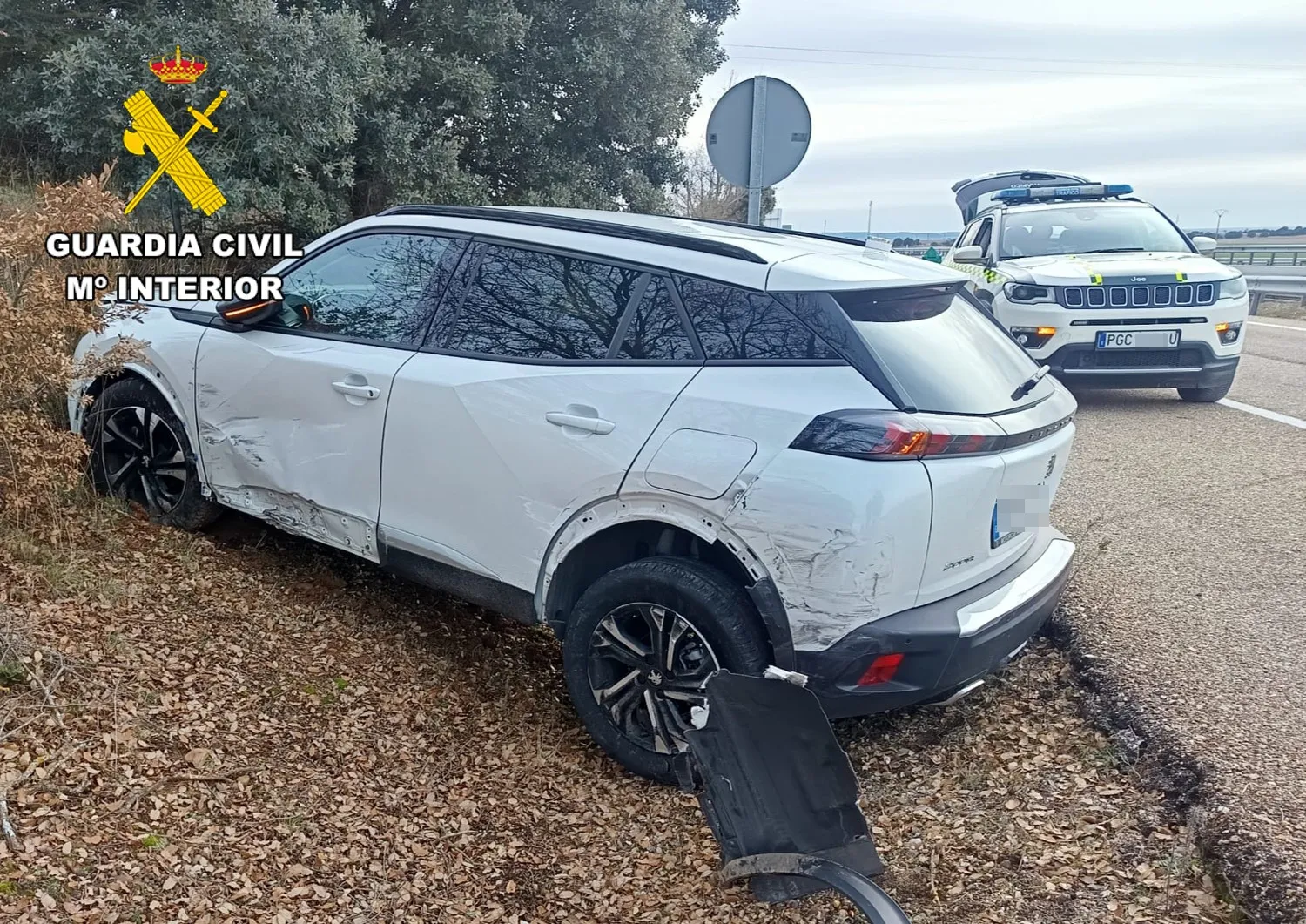 Localizado un conductor que huyó del lugar tras provocar un siniestro vial en Villalmanzo