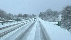 Se mantiene la alerta por nieve en Burgos aunque Ingrid baja su intensidad