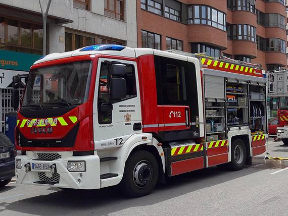 Un hombre afectado en un incendio en un edificio de la calle Vitoria de Burgos