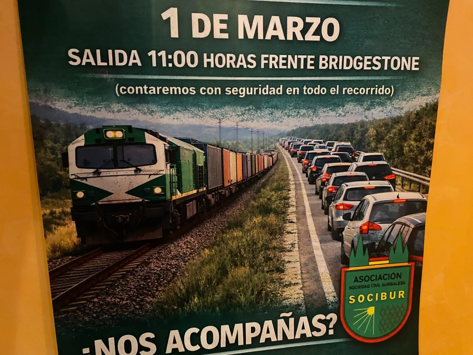 La Plataforma por el Directo se suma a la marcha lenta entre Burgos y Lerma en defensa del ferrocarril