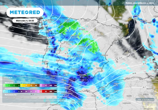 Otra borrasca dejará lluvias persistentes y nieve en Castilla y León durante el fin de semana