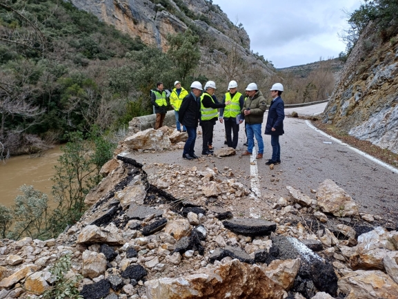 Transportes activará un procedimiento de emergencia para reconstruir la N-232 en el Desfiladero de Los Hocinos