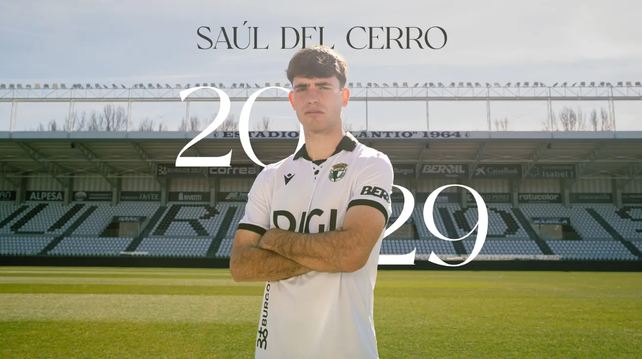 Saúl del Cerro renueva con el Burgos CF hasta 2029