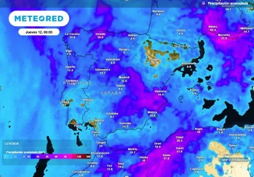 Meteored advierte de la llegada de una dana que traerá lluvias, nieve y descenso de temperaturas en buena parte de España