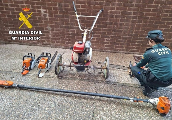 Recuperan varias herramientas sustraídas en La Bureba 