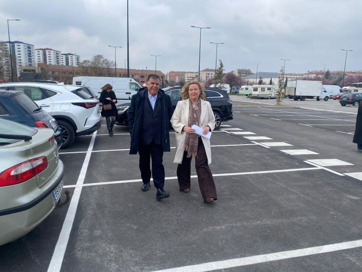 Un técnico trabaja ya en el proyecto de parking subterráneo de Buenavista en Burgos 