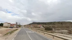 Herido un conductor tras el vuelco de una furgoneta en en Cuevas de San Clemente