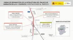 Comienzan las obras del paso elevado de la A-1 en el enlace de Sarracín (Burgos)