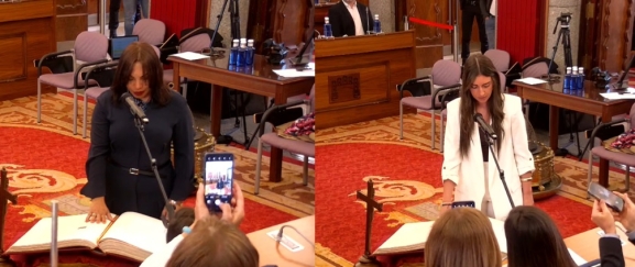 Aronici Castillo (PSOE) y Carolina Mínguez (VOX) ya son nuevas concejalas del Ayuntamiento de Burgos 