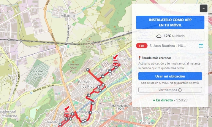 Se acabó esperar sin saber: la app burgalesa que te dice exactamente cuándo llega tu bus