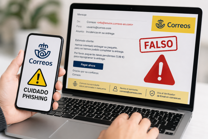 Correos advierte de una oleada de correos falsos para robar datos en Burgos