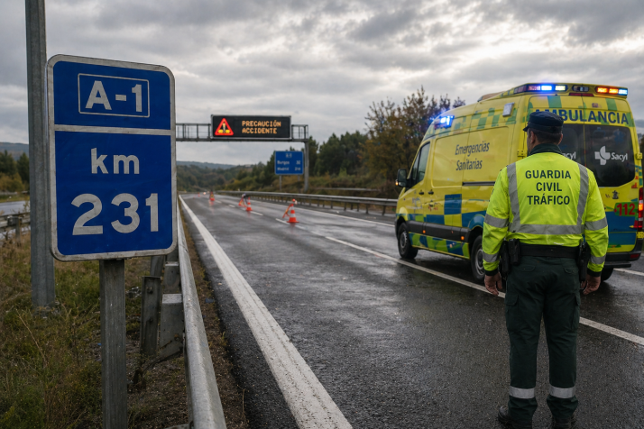 Una colisión múltiple en Burgos se salda con dos heridos