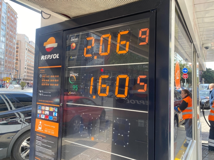 El gasóleo supera los dos euros en Burgos en plena tensión por la guerra de Irán