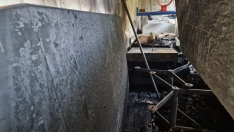 Investigan si el incendio de pelusas junto al polideportivo de El Plantío en Burgos fue provocado