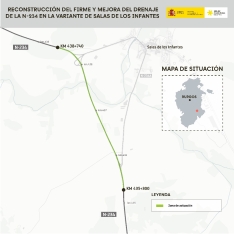 Transportes destina 6,3 millones a renovar por completo la variante de Salas de los Infantes en la N-234