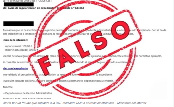 Alerta por una estafa que suplanta a la DGT mediante SMS y correos electrónicos